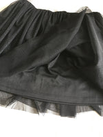 George Girls Black and Silver Sparkly Party Occasion Tutu Skirt with Elasticated Waist - Girls 11-12yrs