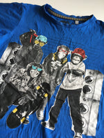 Blue Funky Chimp Print T-Shirt - Boys 9-10yrs