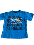 Blue Watch Out Here Comes Trouble Sharks T-Shirt - Boys 5-6yrs