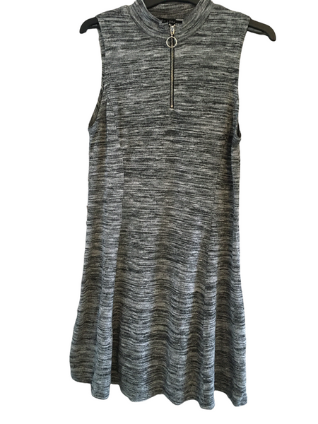 New Look Girls Grey Sleeveless Zip Up Jersey Dress - Girls 12-13yrs