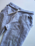 Primark Cares Light Grey Stretch Joggers with Heart Silver Motif - Girls 4-5yrs