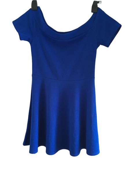New Look 915 Generation Electric Blue S S Bardot Dress Girls 14 15yrs