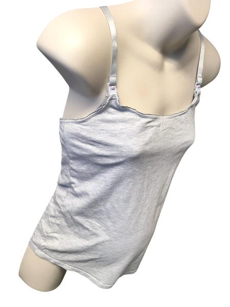 H&M Grey Marl Nursing Cami Vest Top - Size Maternity S UK 8-10