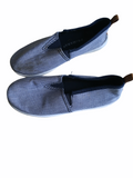 Primark Navy/White Pinstripe Canvas Summer Shoes - Boys Size UK 12