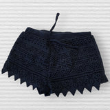 Primark Navy Blue Crochet Jersey Shorts - Girls 3-4yrs