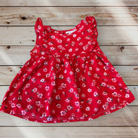 Primark Red Viscose Floral Print Top - Girls 7-8yrs