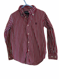 Ralph Lauren Polo Boys Red L/S Striped Oxford Shirt - Boys 4yrs