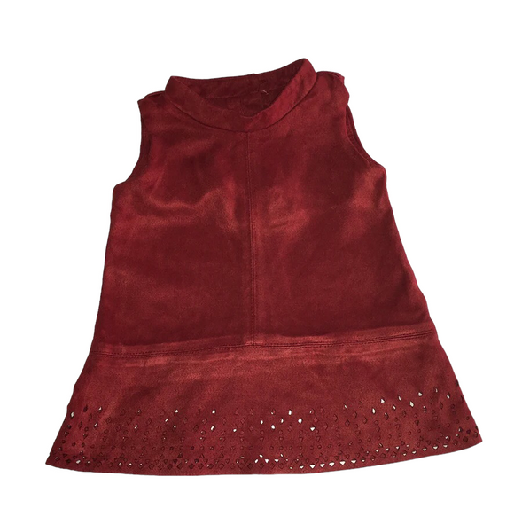 River Island Burnt Orange Faux Suede Cut Out Dress - Girls 0-3m