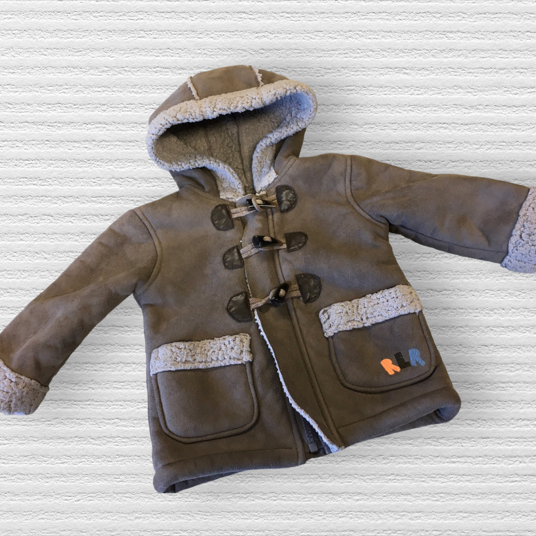 Suede duffle coat online