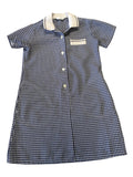 Tesco Navy/White Gingham Button Summer School Dress - Girls 4-5yrs