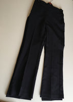 Brand New BHS Pack of 2 Navy Blue Girls School Trousers with Adjustable Waist - Girls 10yrs