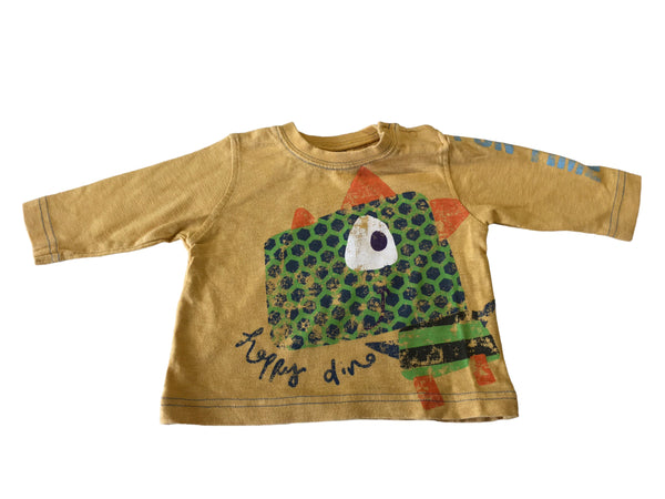 Next Happy Dino Yellow L/S Top - Boys 0-3m