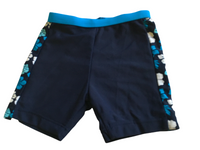 Matalan Blue/White Floral Print Baby Swimming Trunks Shorts - Boys 3-6m