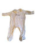M&S White Sleepsuit with Peter Pan Collar and Embroidery - Unisex Newborn