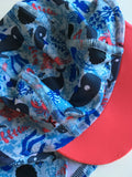 Primark Baby Whale Sea Creature Print Swimming Sun Hat with Neck Shade - Unisex 3-6m