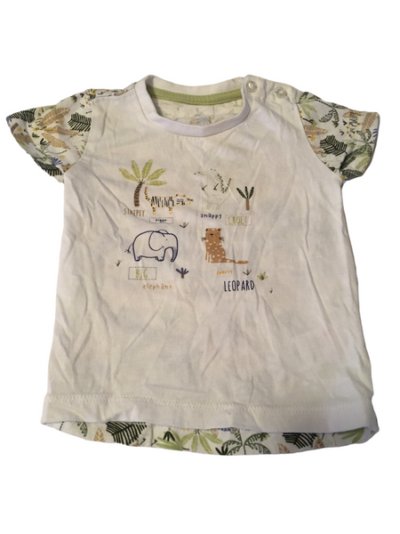 Matalan Safari Animals T-Shirt - Unisex 3-6m