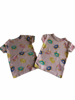 Baby Gap Bundle of 2 Twin Girls Pink Donut Print Tops - Girls 12-18m