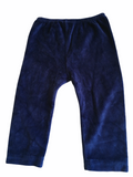 Boys Blue Soft Velour Trousers with Elasticated Waist - Boys 9-12m