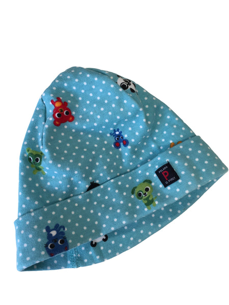 Polarn O. Pyret Blue Polka Dot Animals Baby Hat - Unisex 2-4m