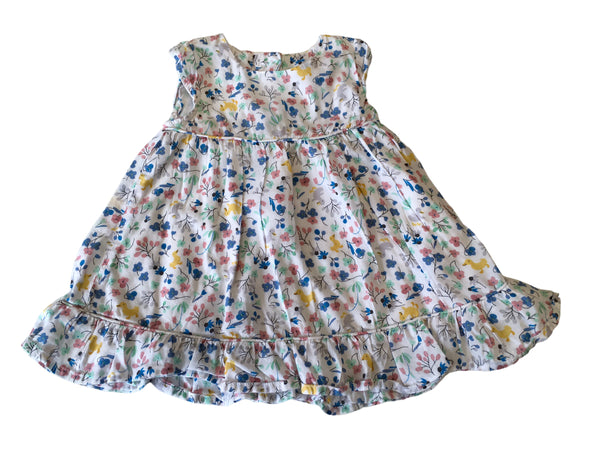 M&S Cotton & Modal Duck Print Baby Summer Sun Dress - Girls 0-3m