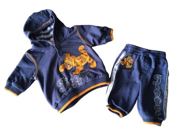 Tigger Baby Boys Blue Hoodie & Joggers Outfit - Boys 0-3m
