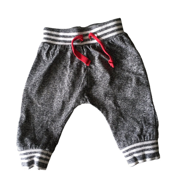 Mothercare Grey/White Joggers with Red Waist Tie Boys 1-3m