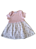 Next White/Pink Summer Beach Hut Print Jersey Dress - Girls 0-3m