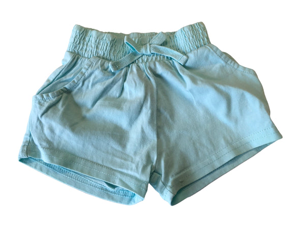 Next Aqua Blue Stretch Jersey Baby Shorts - Girls 3-6m