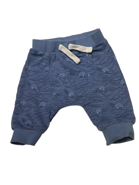 Tu Blue Whale and Crabs Print Stretch Joggers - Boys 0-1m