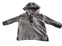 Next Baby Grey and Denim Lightweight Hoodie Jumper - Boys 3-6m