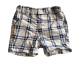 Next Baby Boy White and Blue Checked Shorts - Boys 9-12m