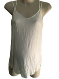 New Look Maternity White Double Spaghetti Stap V Neck Cami Top - Size Maternity UK 8