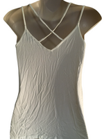 New Look Maternity White Double Spaghetti Stap V Neck Cami Top - Size Maternity UK 8