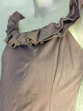 Asos Maternity Dusky Lilac Stretch Bardot Shoulder Dress - Size Maternity UK 14