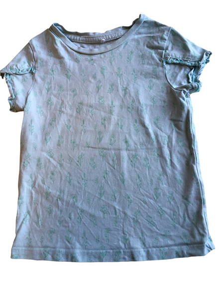 George Mint Green Faint Floral Print T-Shirt - Playwear - Girls 2-3yrs