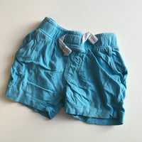 Turquoise Blue Summer Shorts with stretch waist - Boys 9-12m