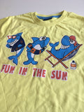 Yellow Fun in The Sun Sharks T-Shirt - Boys 5-6yrs