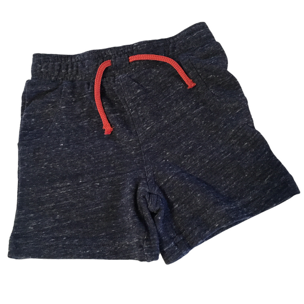 Primark Navy Mottled Jersey Elasticated Waist Shorts - Boys 9-12m