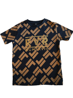 River Island Black/Brown T-Shirt with Gold Motif - Boys 5-6yrs