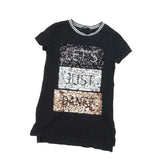 George Black Let's Just Dance Sequin T-Shirt Dress - Girls 4-5yrs