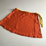 BHS Girls Orange & Yellow Swim Sarong Skirt with Tie - Girls 9-10yrs