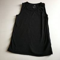 H&M Basic Organic Cotton Black Sleeveless Vest - Girls 6-8yrs