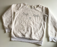 Next Girls White Night Kisses and Bedtime Wishes Soft L/S Pyjama Loungewear Top - Girls 14yrs