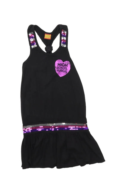 George High School Musical Black Sleeveless Sequin Jersey Dress - Girls 4-5yrs