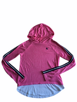 Abercrombie & Fitch Girls Pink/ Navy Soft Jersey Hoodie Jumper - Girls 11-12yrs