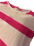 M&S Girls Ecru/Pink Striped Jumper Dress - Girls 8-9yrs