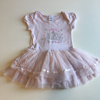 Disney Baby Girls Cinderella Pink Tutu Dress with integrated Bodysuit - Girls 3-6m