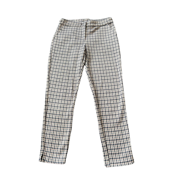 Next Navy Pink & White Houndstooth Girls Trousers - Girls 7yrs