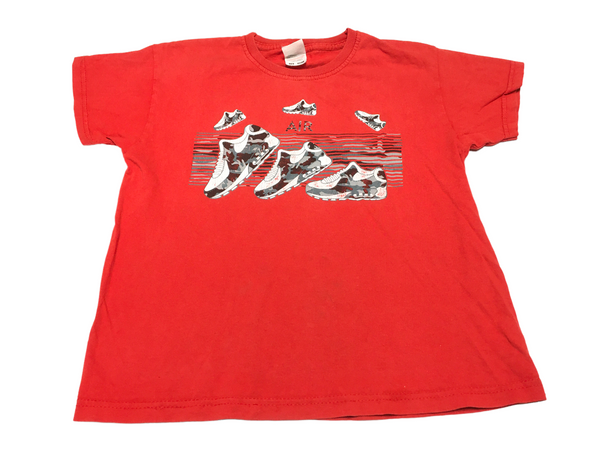 Red T-Shirt with Nike Air Motif - Unisex 7-8yrs