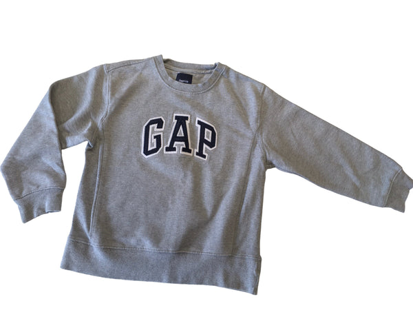 Gap Kids Grey Jumper With Navy Logo - Unisex 6-7yrs